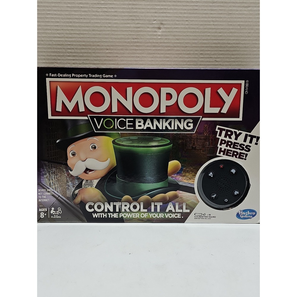 2018 Monopoly Voice Banking Board game Brand New - Picture 1 of 6